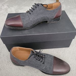 Taft The Jack Shoe in Grey/Oxblood